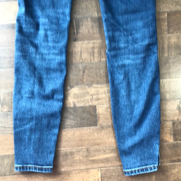 Anthropologie Blue Mid-Rise Skinny Jeans Slit Hem Size 26 - Picture 8 of 14